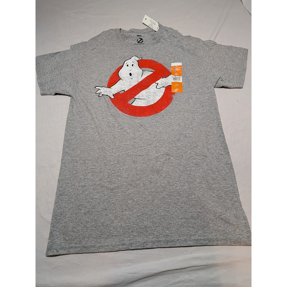 Ghostbusters Mad Engine Mens Retro Logo Graphic T-Shirt Grey M NWT